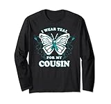 Photo Gallery i wear teal for my cugino cancer ribbon consapevolezza regalo maglia a manica Photo Gallery i wear teal for my cugino cancer ribbon consapevolezza regalo maglia a manica