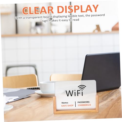 Signe de reseau wifi en acrylique pour afficher facilement les codes internet aux clients - 4