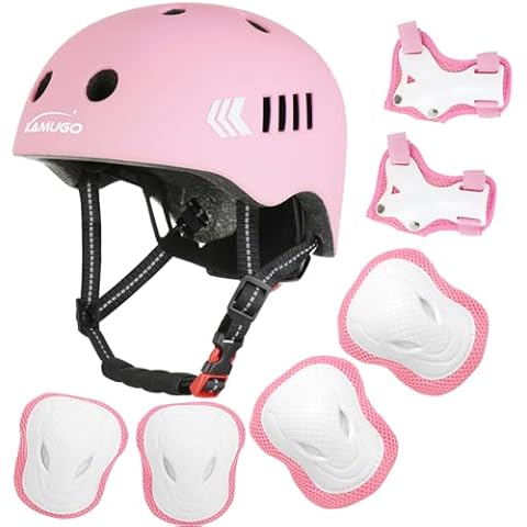 KAMUGO Kids Bike Helmet with Protective Gear Cover