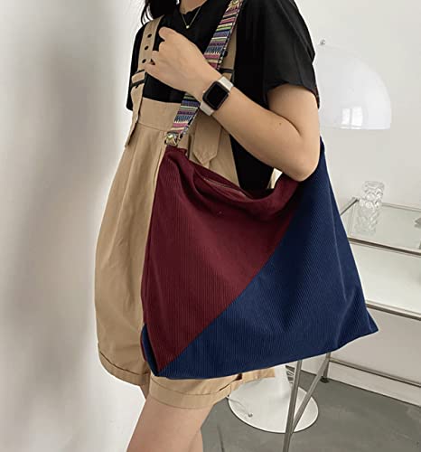 Image of JARKJARD Women Corduroy Tote Bag Large Shoulder Hobo Bag for Women Boho Casual Handbag Purse