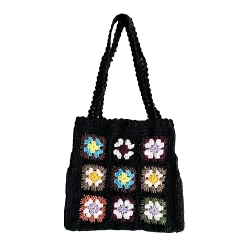 Sac à bandoulière en crochet fait main de style bohème pour femme