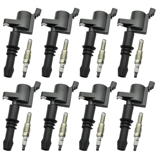 Image of 8PCS FD508 Ignition Coil Pack & Spark Plugs Compatible with Ford /Lincoln