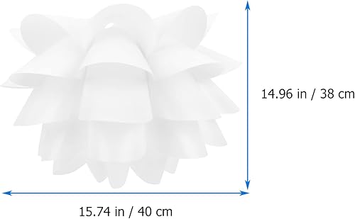 Miniatura 7 de Angoily Lámpara colgante de rompecabezas, pantalla de flor de loto, cubierta de luz de techo, lámpara decorativa para el hogar, cafetería, hotel,