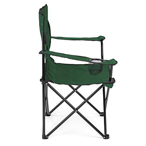 Image of Camping Folding Chair Outdoor Garden, Picnic, Travelling, Lawn, Patio Outdoor Chairs with Carrying Bag (Green)