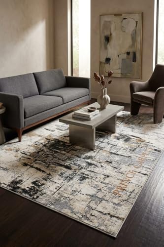 Image of 4 x 6 Feet Modern Carpet for Living Room | Non-Fade Soft Floor Rug for Hall & Bedroom | Easy Clean & Non-Slip Backing