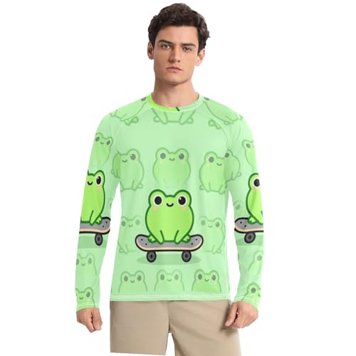Rashguard anti-UV style skate kawaii motif grenouille t-shirt élastique