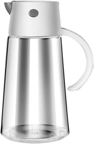 Botella rociadora de cocina con tapa y tapón automático, dispensador de aceite de oliva, contenedor de condimentos a prueba de fugas con tapa y
