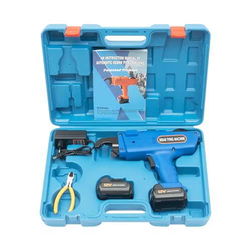 HOARLICN Bindegerät, Elektrische Rebar Bindemaschine Bewehrungsverbinder Drahtbindemaschine Bindegeräte Rebar Drahtbinder 8-34mm 12V Handheld Vollautomatisch Building Tying Maschine