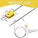 Yunsailing Type K Thermocouple Probe Tl1004 K Type Sensor Probes Metal Mini Connector Temperature Sensor for Meter in Temperature Range from 0 to 500 Celsius(3 Pcs)