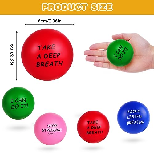 Ainiv Motivational Squeeze Stress Balls, 4pcs Stress Relief Ball - Image 2