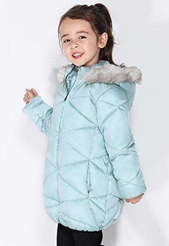 SOLOCOTE Girls Winter Coats Hooded Sherpa Lined Lightweight Jacket Thick Warm Puffy Waterproof Windproof Cotton Shiny Jackets3