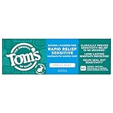 Tom's of Maine Fluoride-Free Rapid Relief Sensitive Toothpaste, Fresh Mint, 4 oz. (Packaging May Vary)