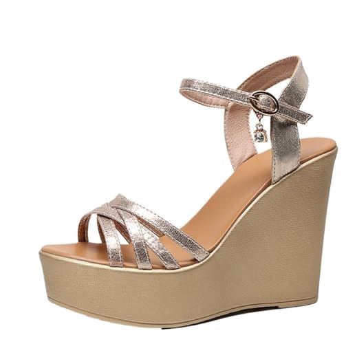 Fashion Sandals Women's High Heels Shoes Summer Thick Platform Wedges