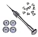 RION TECH 4 Pack Rubber Case Feet + Set of 10pcs Repair Replacement Screw + 1pcs 5 point Pentalobe Screwdriver for Unibody Macbook Pro Retina A1425 A1502 A1398 13" 15" Bottom Case(Retina)