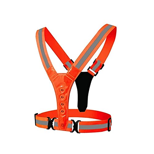 Ceinture de sécurité rouge réfléchissante pour marcher et courir la nuit