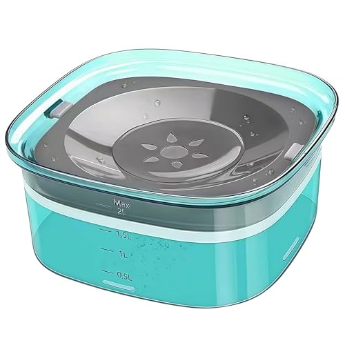 ペット給水器 犬用 猫用 水飲み器 犬用ウォーターボウル ペットウォーターディスペンサー 食器 水入れ 2L大容量給水器 飛び散り防止 溢れ 重力設計 滑り止め 手入れ簡単 取り外し可能 電気不要 お留守番対応 ゆっくり 水飲み 犬、猫用 中型犬、大型犬用