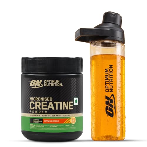Image of Optimum Nutrition (ON) Micronized Creatine Powder - 100 Gram, 26 Serves, Citrus Orange, 3g of 100% Micronised Creatine Monohydrate per serve, Supports Athletic Performance & Strength