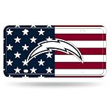 Rico Industries NFL Football Los Angeles Chargers USA Metal Auto Tag 6