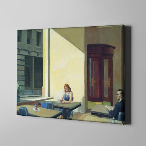 Toile Edward Hopper Lumières du soleil dans la cafétéria extra large pour salon - 2