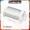 3 PCS Clear Invisible Nylon Sewing Thread, Monofilament 200m Invisible String for Beading Sewing Quilting Hanging Decorations DIY Handmade (0.15mm)