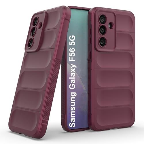 Image of amazon basics Back Case Cover for Samsung Galaxy F56 5G | Compatible for Samsung Galaxy F56 5G Back Cover | Liquid Silicon Magic Case with Camera Protection | Plum