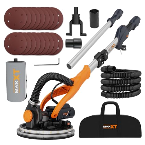 MAXXT Drywall Sander with Vacuum Dust Collection, Popcorn Ceiling Removal