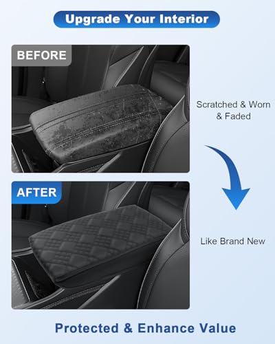Image of CDEFG for 2025 2026 Jeep Wagoneer S Center Console Cover, for 2025 2026 Jeep Wagoneer S (Limited, Launch Edition) Accessories Armrest Cover Middle Console Pad Arm Rest Protector Leather Cover
