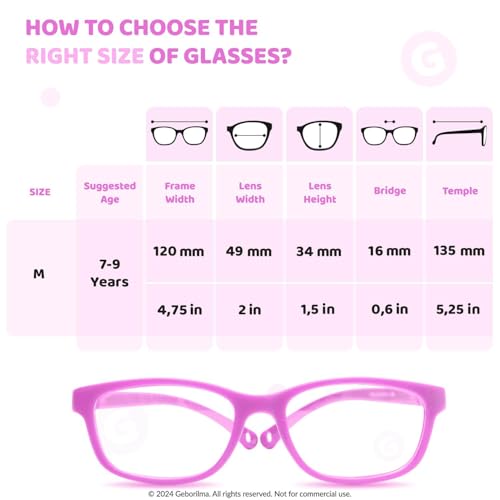 Image of Unbreakable Kids Glasses For 6-9 Years - 49-16-125 Sport Glasses For Kids Compatible with Prescription Lenses