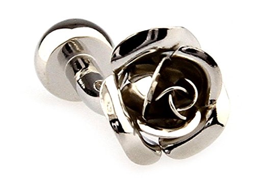 MRCUFF Rose Pair Cufflinks in a Presentation Gift Box & Polishing Cloth