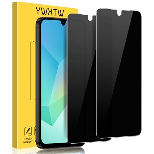 Image of YWXTW [2 Pack Privacy Screen Protector for Samsung Galaxy A16 5G, Upgraded 25 Anti Spy Private Tempered Glass Screen Protector for Samsung A16 5G, Anti Scratch