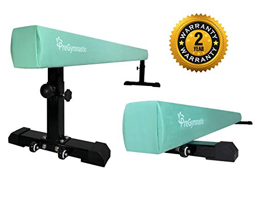 PreGymnastic Train On a Rainbow-Club Level 8FT Floor&Height Adjustable Balance Beam Portable Gymnastic