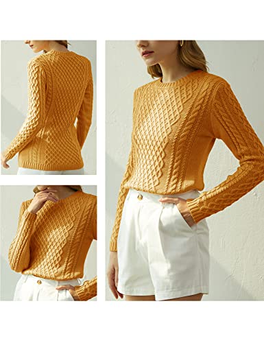 Image of v28 Women Crew Neck Knit Stretchable Elasticity Long Sleeve Sweater Jumper Pullover