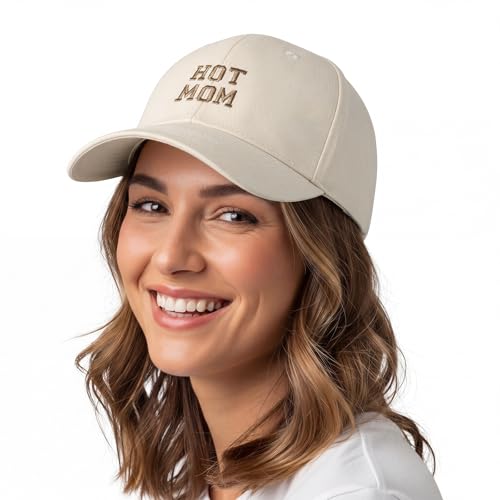 Gorra béisbol Beige para mamás con diseño minimalista miniatura 3