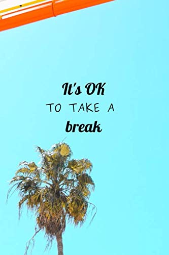 It's OK, To take a break.: Journal , Notebook, Writing Pad, College ruled, Notebook,Diary, Gift / 120 pages/ 6x9 inches