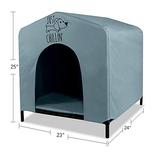 Floppy Dawg Just Chillin’ Portable Dog House. Elevated Pet Shelter for Indoor and Outdoor Use. Made of Water Resistant… - Image 6