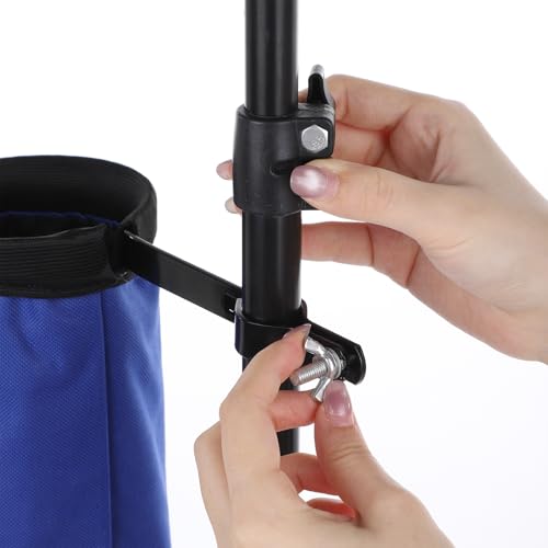 Jxiwfvl Nylon Drumstick Container Holder, Blue Drum Sticks Holder Bag Mallet Brush for Drum Clamp on Set Music Stand