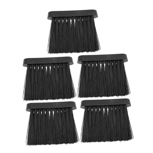 POPETPOP 5 Piezas calentador de chimenea barredora de mano escoba de chimenea cabeza de cepillo de chimenea pincel de chimenea cepillos para chimenea el plastico Black