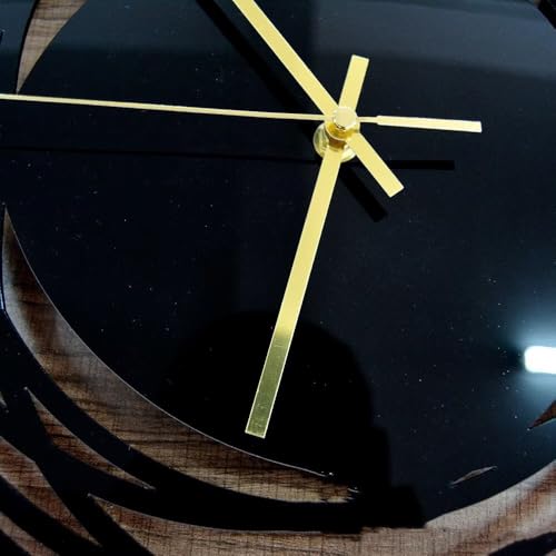 Reloj de pared moderno negro acrílico silencioso 12 in miniatura 6