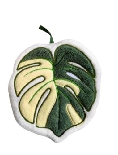 PPdingding 2pcs Cute Plant Leaf Hand Towel - Thick and Creative Kitchen & Bathroom Towels for Home Decor(Color2)