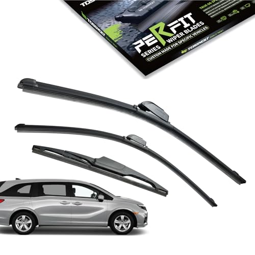 TOSTMOLT 3pcs Front+Rear Direct Fit Windshield Wiper Blades
