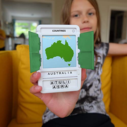 100 PICS Countries of the World Travel Game - Geography Flash Card Quiz, Pocket Puzzles For Kids And Adults