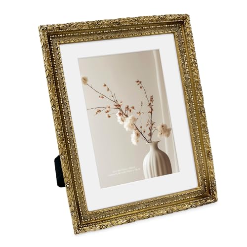 Isaac Jacobs 6x8 (Matted 4x6) Gold Vintage Inspired Antique Library Frame