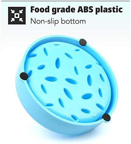 H&S Slow Feeder Dog Bowl - Slow Eating Dog Bowl - Interactive Feeder - Slow Down Feed Dog Cat Feeding Bowl - Pet Bloat Stop Dog Bowl