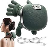 Siasoo Masajeador Masajeador para hombros, cuello con manos, masajeador de cuello Siaasoo, masajeador eléctrico de cuello con función de calefacción, 3 niveles de masaje para viajes en casa, descanso