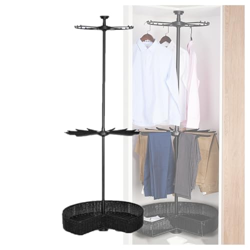 360° drehbarer Eck-Kleiderbügel – 3-in-1 platzsparender...