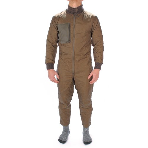 Mono con cremallera militar Ejército Interior alemán verde verde extra-large