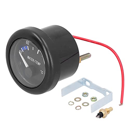 船舶用水温計キット40?120℃LEDバックライト52mm / 2.05in船舶用船舶用警報センサー表示灯付き水温計12V
