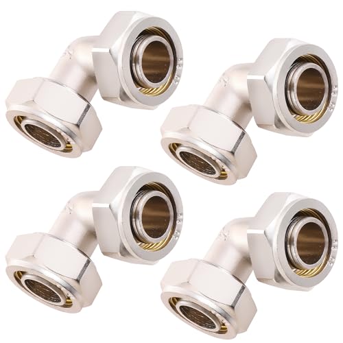 ANCIMOON 4PCS 3/4’’ Air Line Elbow Fittings for Shop Garage