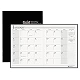 Doolittle 26002 Recycled Ruled Planner with Stitched Leatherette Cover, 8.5x11, Black, 2017-2019