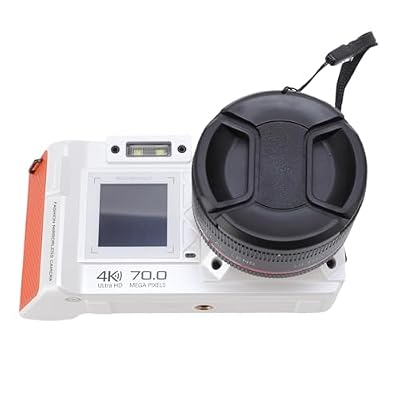 Funien Digital Camera SLR Camera 4K 70MP 50X Zoom Auto Focus F1.8 WiFi Compact Photo with Double Screen Flash Hot Shoe for Travel Selfie Vlogging (Beige)
